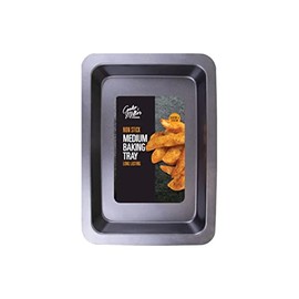 Black Steel Roasting Tray (33 cm x 23 cm) 1 Piece - Non-Stick & Stylish Design, Ideal for Cooking & Baking