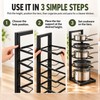 5-Tier Adjustable Pot & Pan Organizer for Cabinets – Black