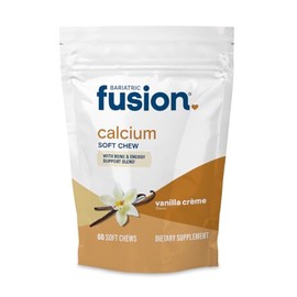 Bariatric Fusion Bariatric Calcium Supplement Chews | Calcium Citrate with Vitamin D3 Bariatric Vitamin | Sugar Free Chewable | 500mg | Vanilla | 60 C