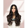 QUEENTAS 24 Inch Long Brown Wigs for Women with Highlights
