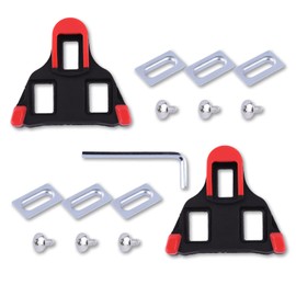 Pedal Cleats Compatible with SPD-SL and SPD SH10 SH11 SH12 SH51, 1 Pair Replacement Cleats for Cycling Shoes, Indoor & Road Bike Cleats with Screws, Fits Road Cycling Shoes with 3 Holes