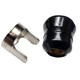 Plasma Xtreme 2-piece kit compatible with Harbor Freight Titanium 65 Amp Plasma Cutter 56255 1-piece Retaining cap and 1-piece double pointed spacer.