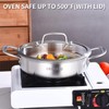 DELARLO Tri-Ply Stainless Steel 3QT Saute Pan With Lid, 12