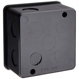 Mirai Industry PVK-BNK Box Medium Square Deep with Knock, Black, Price for 1