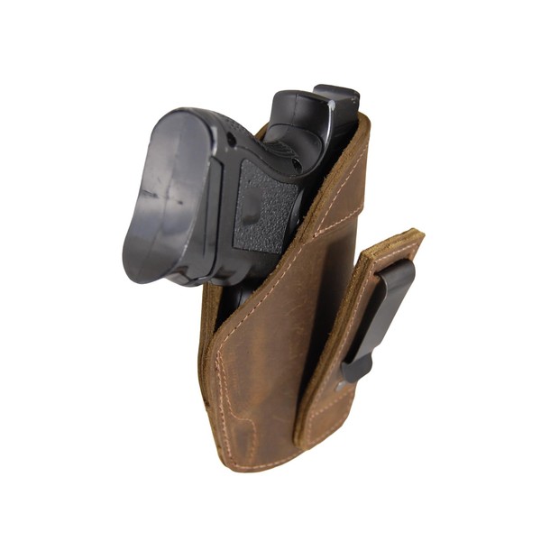 Barsony Brown Leather Tuckable IWB Holster for Magnum Research MR40