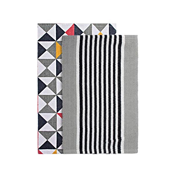 Combo of Saral Home Cotton Floor Rugs Set of 2