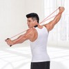 Figure-eight tubing band home training shoulder stretches for men and women / 8자 튜빙밴드 남자 여자 홈트레이닝 어깨스트레칭