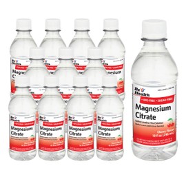 BIONPHARMA Be Health Magnesium Citrate Oral Solution, Saline Laxative, Cherry Flavor, Pack of 12, Made in USA, 10 Fl Oz