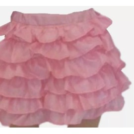JustAskJoyce Collection Separates, Pink Ruffled Layered Taffeta Skirt fits American Girl Dolls