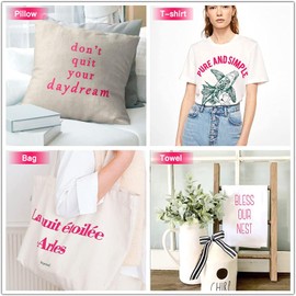 HTVRONT HTV Vinyl Rolls Heat Transfer Vinyl - 12" x 20ft Neon Pink HTV Vinyl for Shirts, Iron on Vinyl for All Cutter Machine - Easy to Cut & Weed for Heat Vinyl Design (Neon Pink)