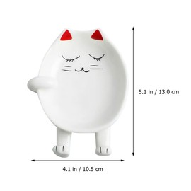 Cabilock Ceramic Spoon Rest for Stove Top: 2pcs Spoon Holder Cooking Utensil Rest for Ladle Spatula Tongs Housewarming Set