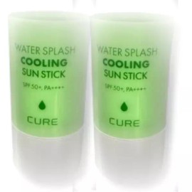 Gita [뷰티나라] 김정문알로에 워터스플래쉬 쿨링선스틱 얼음자차 23g 2개 [Beauty Nara] Kim Jeong Moon Aloe Water Splash Cooling Sun Stick Ice Green Tea 23g x 2 [2 pieces]