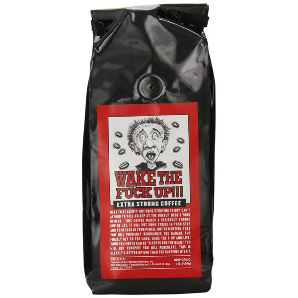 Wake the F'Up Uncensored Coffee, Original Extra Strong, 1 Pound