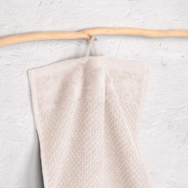 Pure Label Guest Towels 30 x 50 cm with Hanging Loop Made of 100% Cotton, Absorbent, Soft and Oeko-Tex Certified, 10 Guest Towels Cream, 30 x 50 cm, Pack of 10
