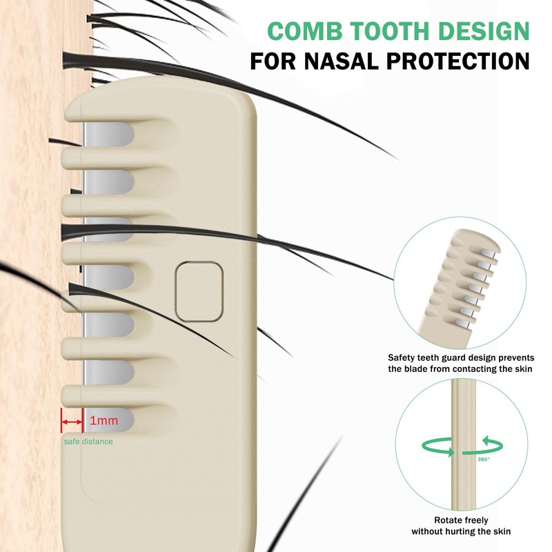 BEZOX Manual Nose Hair Trimmer (Pack of 3) - Rotating