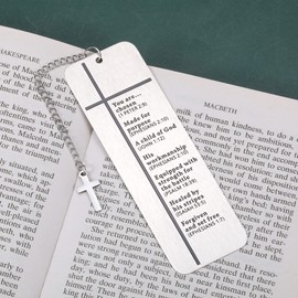 Baptism Gifts for Men Women Confirmation Gift for Teenage First Communion Gift for Girl Boy Godfather Proposal Catholic Pastor Appreciation Gifts Easter Basket Stuffers Faith Bible Bookmark Christmas