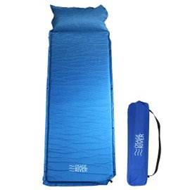 OSAGE RIVER Self Inflating Sleeping Pad for Camping and Backpacking, Lightweight Memory Foam with Pillow, Blue