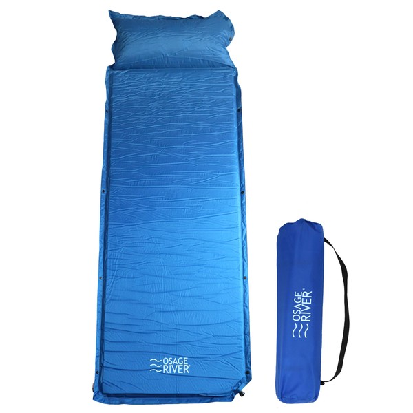 OSAGE RIVER Self Inflating Sleeping Pad for Camping and Backpacking,