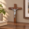 7.8 Inch Wooden Crucifix Wall Cross with Jesus Figure, Catholic