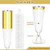CONEHOY 220 Pcs Champagne Flutes Cups 5 Oz Gold Disposable
