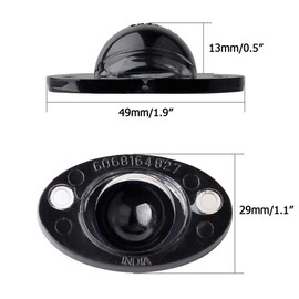 HERCOO® - Lente de luz para matrícula de 1994-2002 Dodge Ram 1500 2500 3500, Negro, LH&RH(Qty:2)