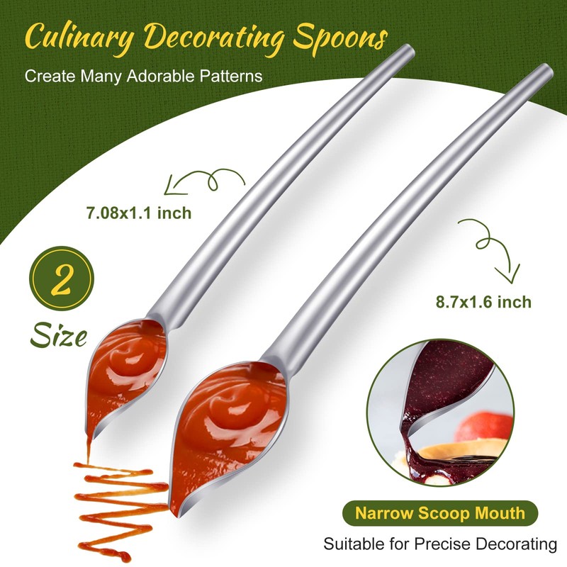 Yoande 17 Pieces Candy Dipping Tools Set Culinary Decorating Spoons