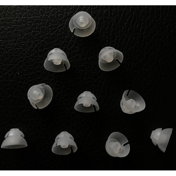 Jungle Care® (9mm Medium * 10pc) Double Layer Magic Hearing Aid Domes Comfortable PSAP (Personal Sound Amplifiers Product) Kit Ear Tips Invisible, Perfect for Open Air (Open fit), except for RIC