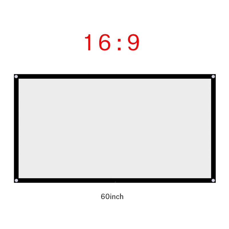 Tiiyee Projection Screen, 60-120 Inch 16:9 Projection Screen Rear Projection