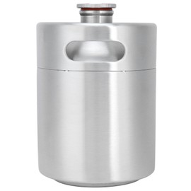 2L Beer Keg Mini Stainless Steel Beer Barrel with Spiral Lid for Home Brewing Accessory