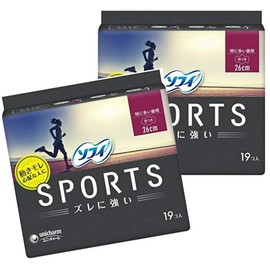 Sofy Sports Napkins, Shift-Resistant, Especially for Daytime Use, Wings, 10.2 inches (26 cm), 19 Sheets