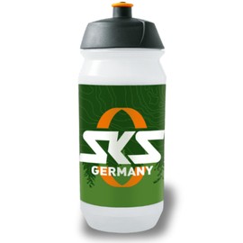 SKS GERMANY Organic Bottle Small 500 ml Drinking Bottle (Environmentally Friendly, Made of Sugar Cane, for All Standard Bottle Holders, 100% Recyclable, Leak-Proof, BPA-Free, Removable Lid)
