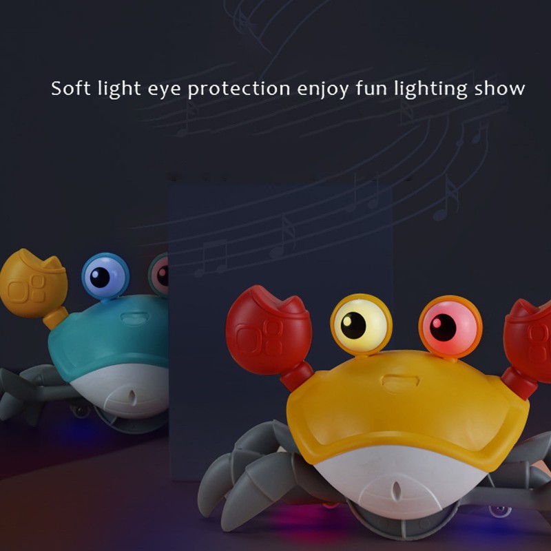 Crab Toy Musical Sound Light Electronic Walking Moving Dancing Sensory