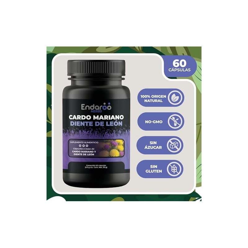 Cardo Mariano con Diente de León | Extractos Herbales Naturales