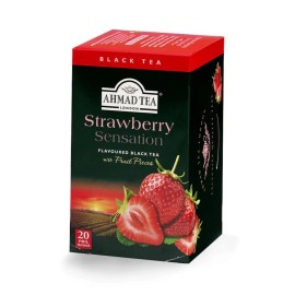 Ahmad Strawberry Sensation Black Tea 20 foil tea bags