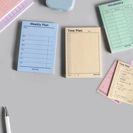 Mini Undated Weekly Planner Scheduler Planning Notepad - Horizontal Days of Week Paper Note Pad, Planner Organizing