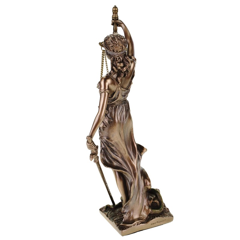 Veronese Justitia Goddess of Justice Bronzed Figurine 21 cm Bronzed