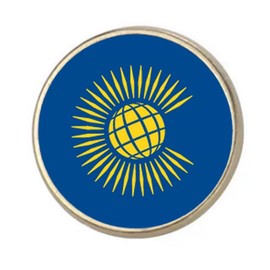 Commonwealth of Nations Round Silver Colour Badge With A Velveteen Bag