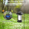 Derynome Solar Lantern Outdoor Lights, 4 Pack Upgraded Flickering Flameless