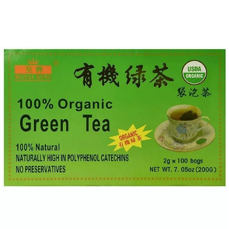 Royal King 100% Natural Organic Green Tea - 100 Tea