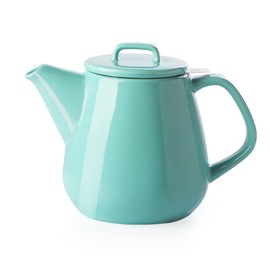 Sweejar Ceramic Teapot, Large Tea Pot with Stainless Steel Infuser, 40 Ounce, Blooming & Loose Leaf Teapot for Tea Lover, Gift, Family,(Turquoise)