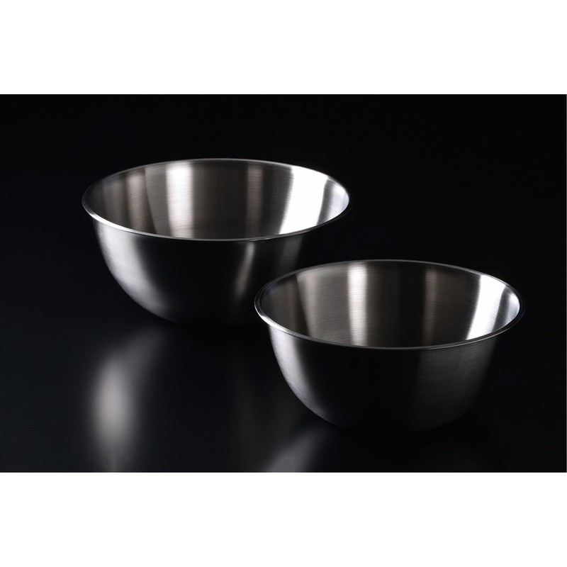 カクセー ボウル ステンレス セット 直径20㎝ 直径18cm 熱伝導性 ミドルサイズ スタッキング 収納しやすい