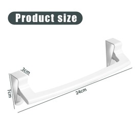 Towel Holder No Drilling Required, Tea Towel Holder, Kitchen Cabinet, Door Towel Holder, Kitchen Towel Holder for Hanging, Towel Rail Door Hanging for Bathroom, Drawers, Cabinet Doors, Pack of 2