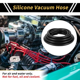 REPAIROCK Silicone Vacuum Tubing Hose for Air and Water 22.97ft 3/4" 19mm ID 3mm Thickness High Temperature Black 1 Pc