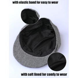 A&J DESIGN Kids Boy Vintage Driver Cap Cabbie Hat (6-8 Years, Dark Grey)