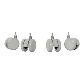 Leitz Ergo Desk Caster Wheels Heavy Duty Swivel Castors with M8 Thread Set of 4 with Brakes Only Suitable for Height Adjustable Desk Leitz