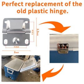 Cooler Hinge Replacement Coleman Cooler Hinges 5253 6262 6270 5250 5286b for Coleman ice Chest Coolers Hinges - 2 Pack