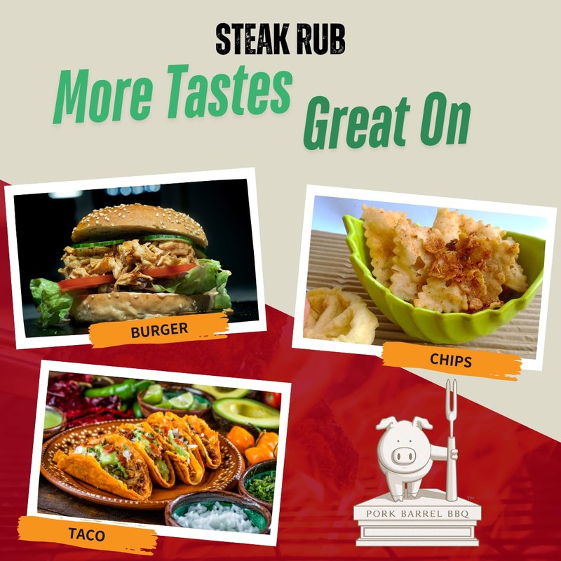Pork Barrel BBQ Steak Spice Rub - Premium All-Purpose Seasoning,