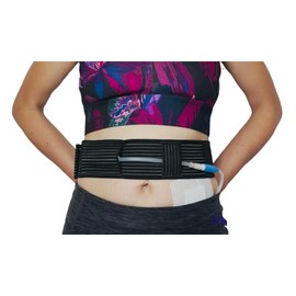 Peritoneal Dialysis Breathable PD Catheter Belt | Secure Peg Tube Feeding Holder | Supplies for PD Dialysis Men and Women, Black, Medium