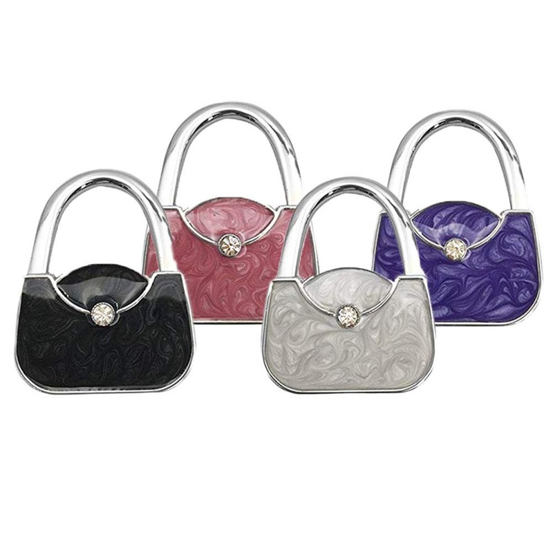 Jwelbuete 4Pcs Various Designed Purse Hanger Table Hook.