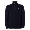 GANT Mens Cotton Half Zip Cream Sweater Navy M